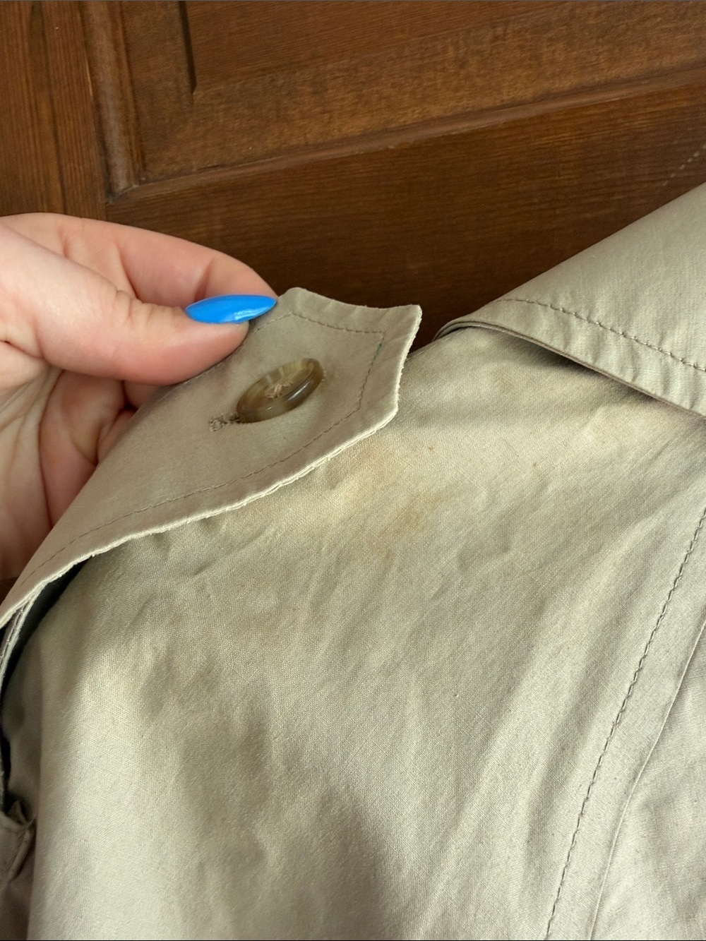 VINTAGE BROOKS BROTHERS DOUBLE BREASTED TRENCH COAT SZ 44 - Picture 10 of 12